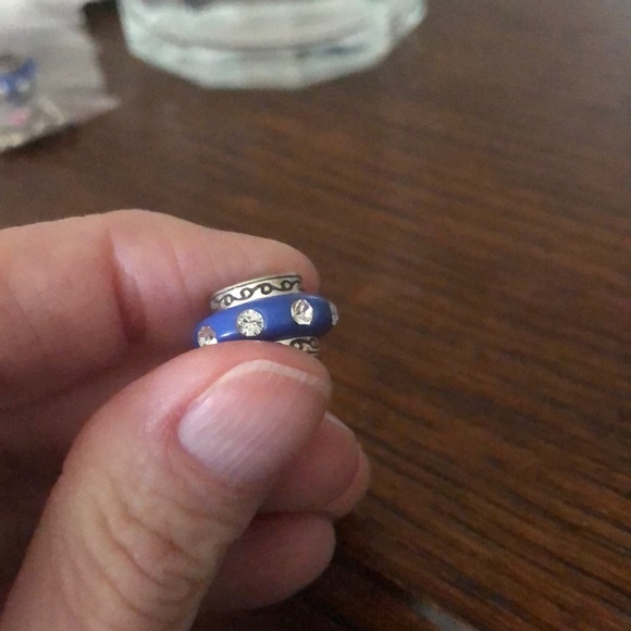 Brighton Oblong Blue Charm with Crystals - Picture 1 of 2